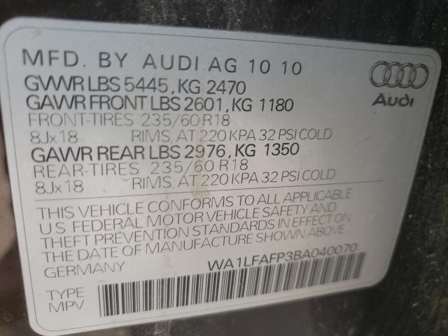 Photo 9 VIN: WA1LFAFP3BA040070 - AUDI Q5 PREMIUM 