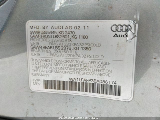 Photo 8 VIN: WA1LFAFP3BA086174 - AUDI Q5 