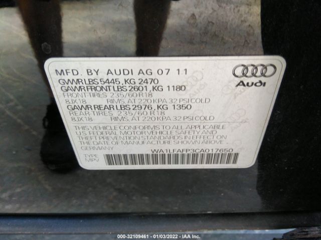 Photo 8 VIN: WA1LFAFP3CA017650 - AUDI Q5 