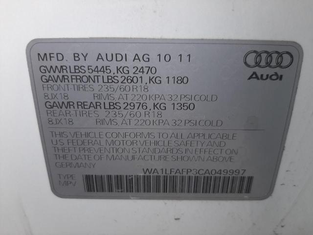 Photo 9 VIN: WA1LFAFP3CA049997 - AUDI Q5 PREMIUM 