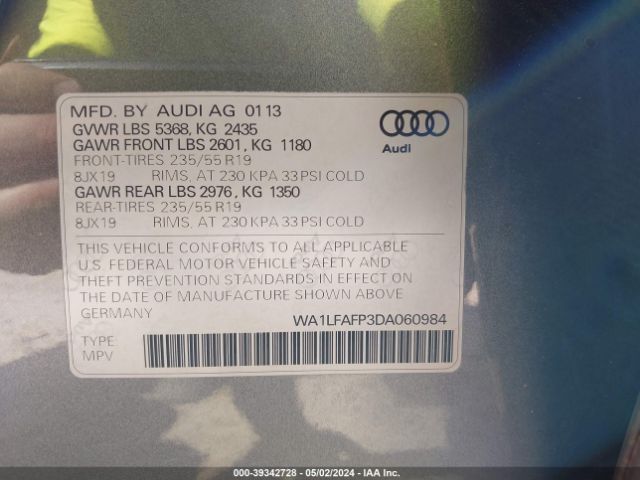 Photo 8 VIN: WA1LFAFP3DA060984 - AUDI Q5 