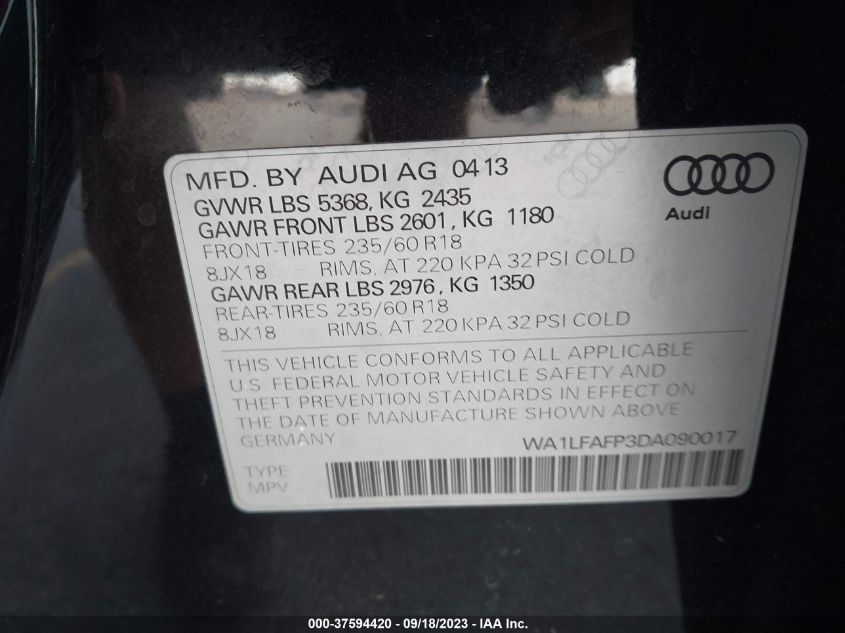 Photo 8 VIN: WA1LFAFP3DA090017 - AUDI Q5 