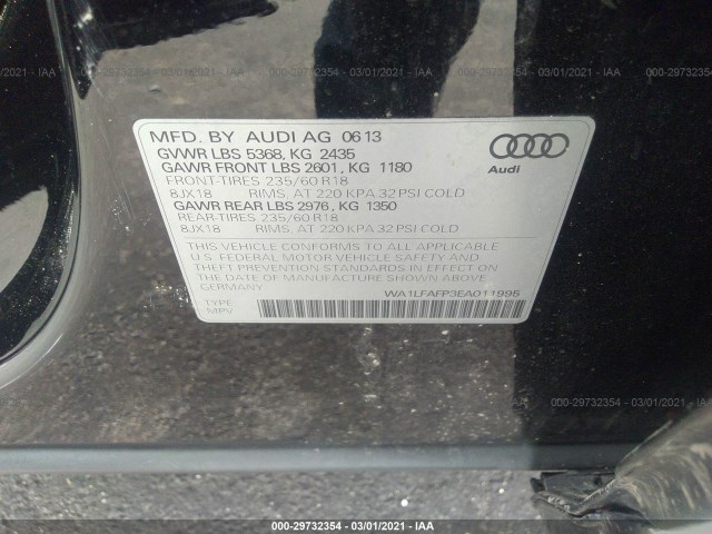 Photo 8 VIN: WA1LFAFP3EA011995 - AUDI Q5 