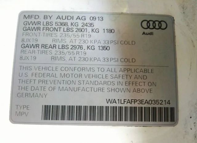 Photo 8 VIN: WA1LFAFP3EA035214 - AUDI Q5 