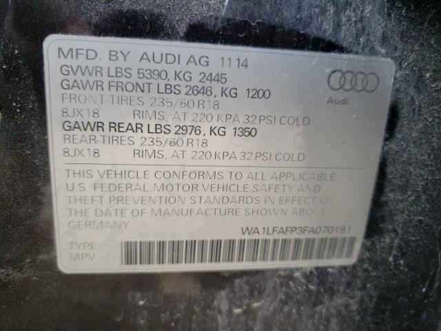 Photo 9 VIN: WA1LFAFP3FA070191 - AUDI Q5 PREMIUM 