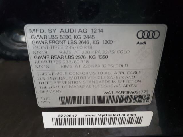 Photo 9 VIN: WA1LFAFP3FA081773 - AUDI Q5 