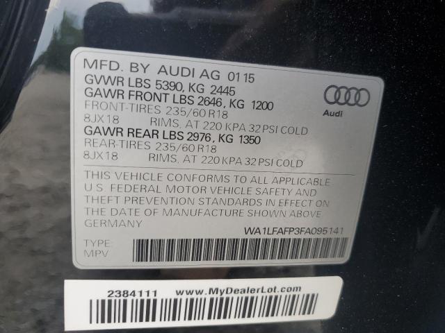 Photo 12 VIN: WA1LFAFP3FA095141 - AUDI Q5 PREMIUM 