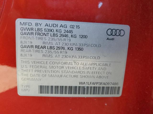 Photo 13 VIN: WA1LFAFP3FA097486 - AUDI Q5 PREMIUM 