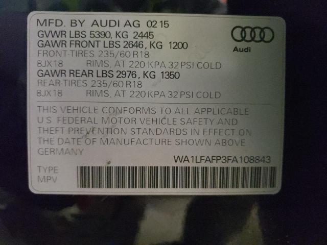 Photo 9 VIN: WA1LFAFP3FA108843 - AUDI Q5 PREMIUM 