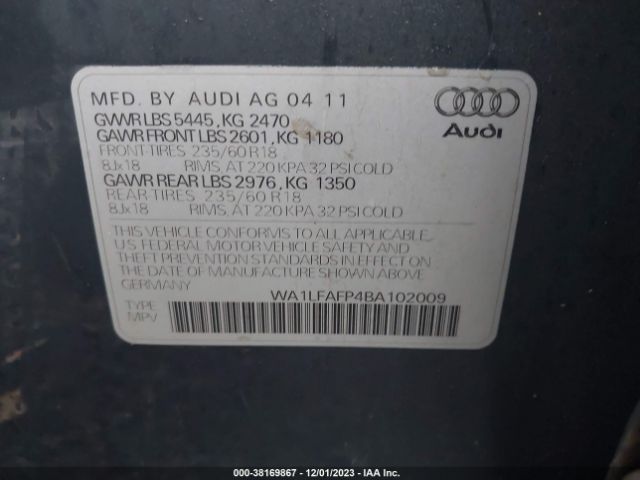 Photo 8 VIN: WA1LFAFP4BA102009 - AUDI Q5 