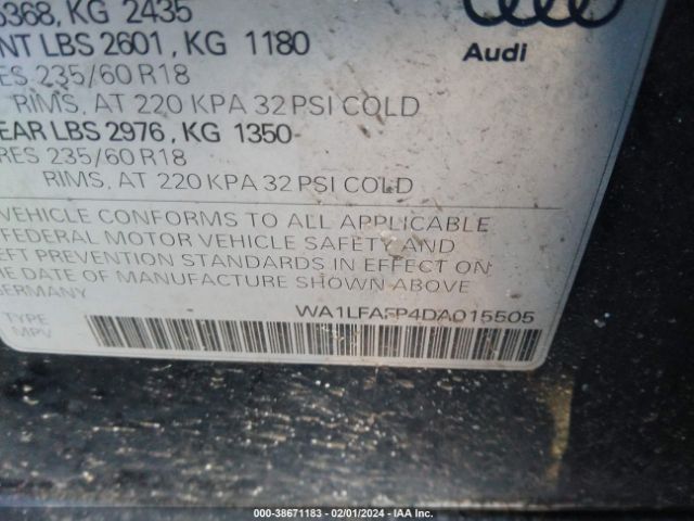 Photo 8 VIN: WA1LFAFP4DA015505 - AUDI Q5 