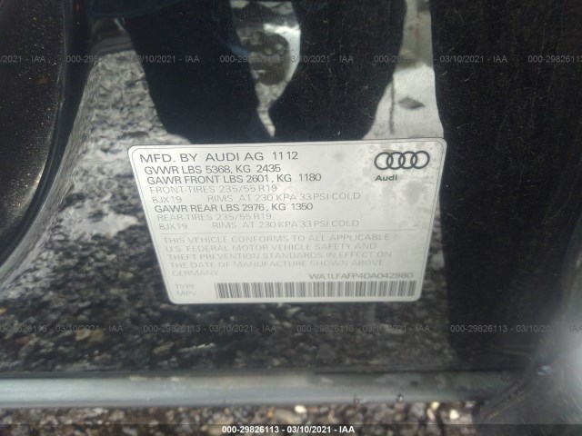 Photo 8 VIN: WA1LFAFP4DA042980 - AUDI Q5 