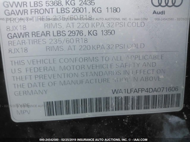 Photo 8 VIN: WA1LFAFP4DA071606 - AUDI Q5 