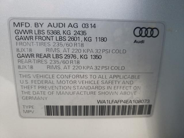 Photo 9 VIN: WA1LFAFP4EA108073 - AUDI Q5 