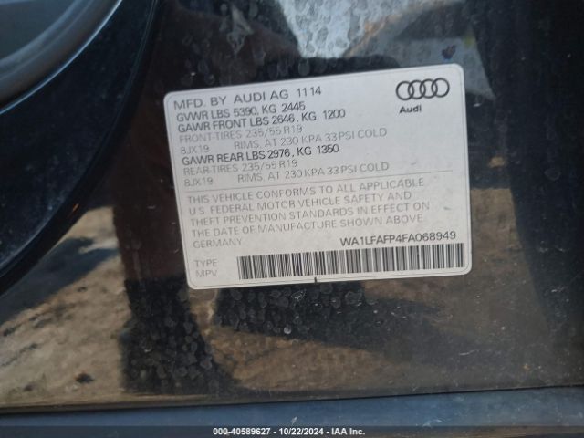 Photo 8 VIN: WA1LFAFP4FA068949 - AUDI Q5 