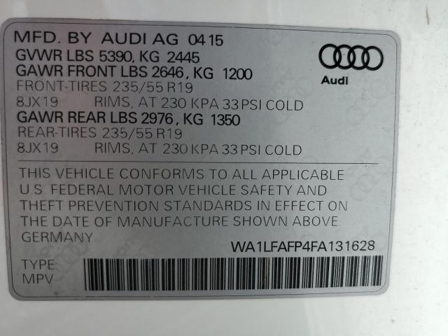 Photo 12 VIN: WA1LFAFP4FA131628 - AUDI Q5 PREMIUM 