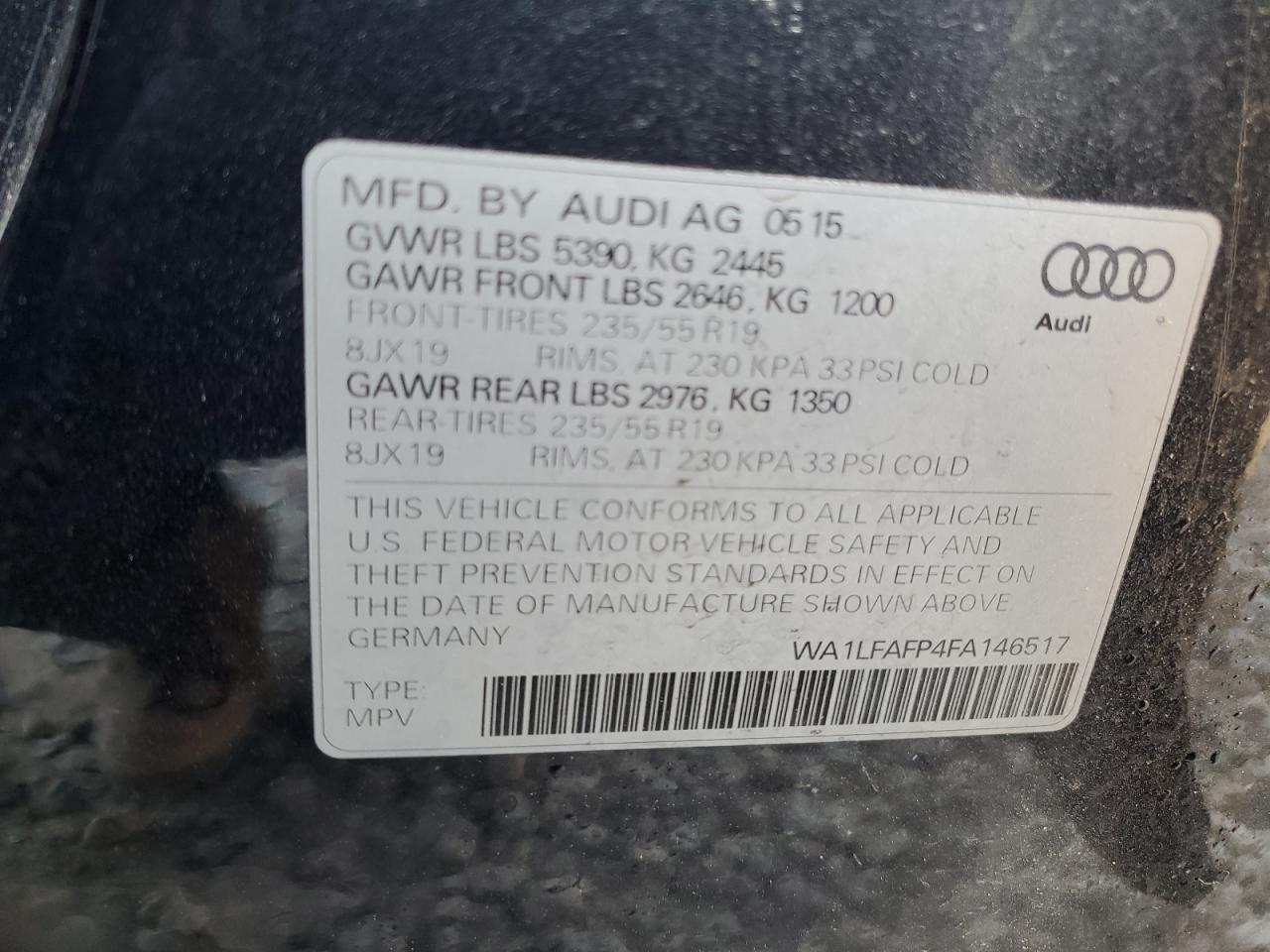 Photo 13 VIN: WA1LFAFP4FA146517 - AUDI Q5 