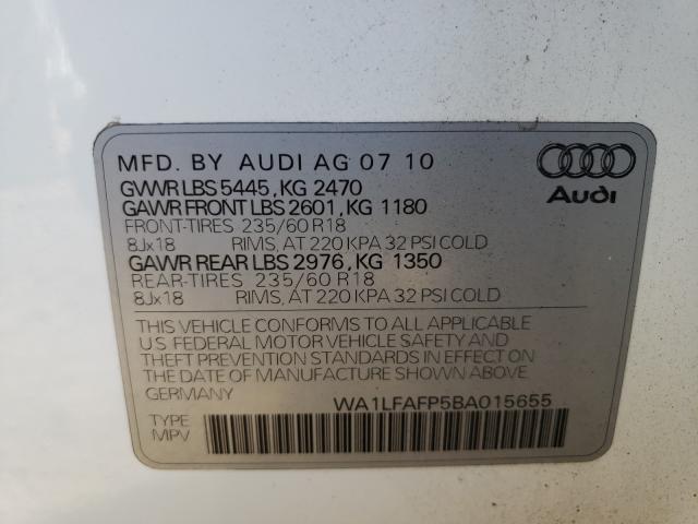 Photo 9 VIN: WA1LFAFP5BA015655 - AUDI Q5 PREMIUM 