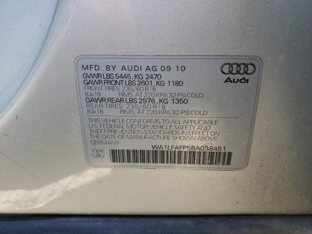 Photo 9 VIN: WA1LFAFP5BA038451 - AUDI Q5 PREMIUM 