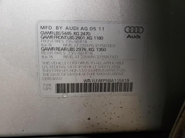 Photo 12 VIN: WA1LFAFP5BA115819 - AUDI Q5 PREMIUM 