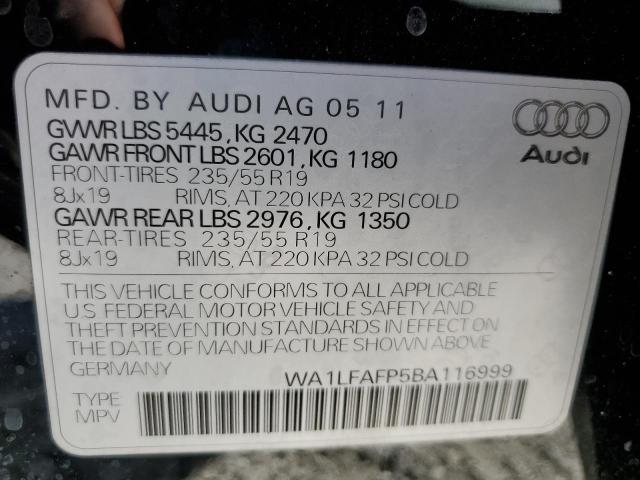 Photo 11 VIN: WA1LFAFP5BA116999 - AUDI Q5 PREMIUM 