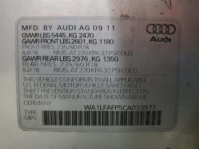 Photo 12 VIN: WA1LFAFP5CA033977 - AUDI Q5 