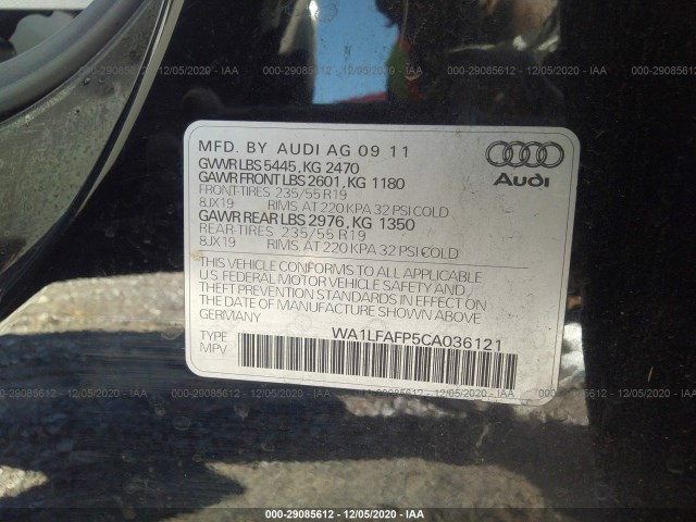 Photo 8 VIN: WA1LFAFP5CA036121 - AUDI Q5 