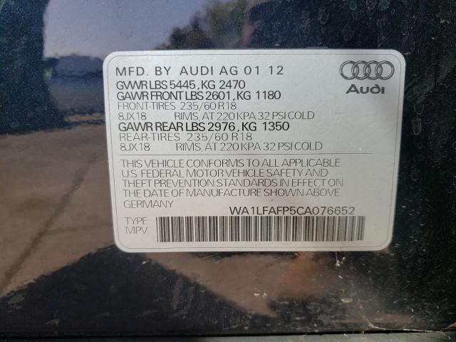 Photo 9 VIN: WA1LFAFP5CA076652 - AUDI Q5 