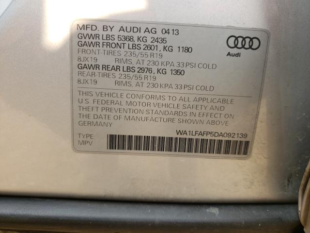 Photo 9 VIN: WA1LFAFP5DA092139 - AUDI Q5 PREMIUM 