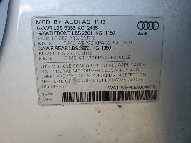 Photo 11 VIN: WA1LFAFP5EA064603 - AUDI Q5 PREMIUM 