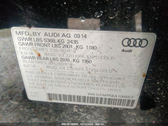 Photo 8 VIN: WA1LFAFP5EA106557 - AUDI Q5 