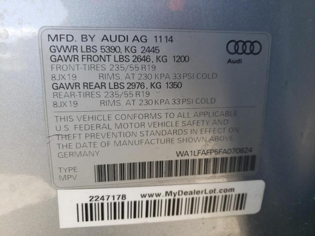 Photo 11 VIN: WA1LFAFP5FA070824 - AUDI Q5 PREMIUM 