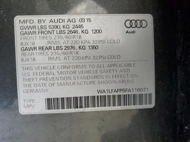 Photo 12 VIN: WA1LFAFP5FA116071 - AUDI Q5 PREMIUM 