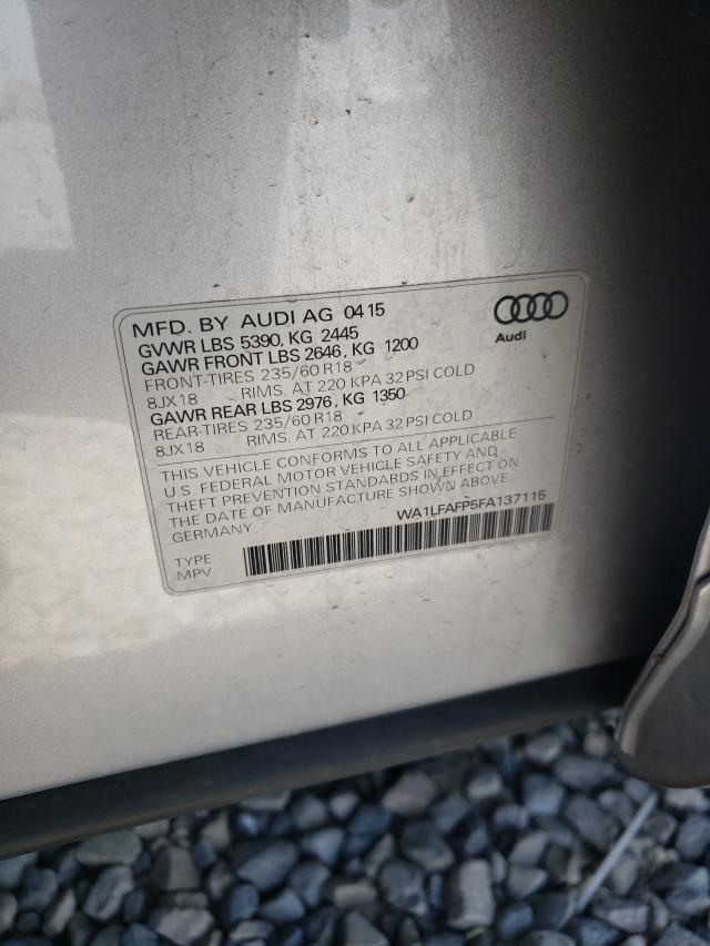 Photo 9 VIN: WA1LFAFP5FA137115 - AUDI Q5 PREMIUM 