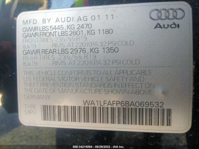 Photo 8 VIN: WA1LFAFP6BA069532 - AUDI Q5 