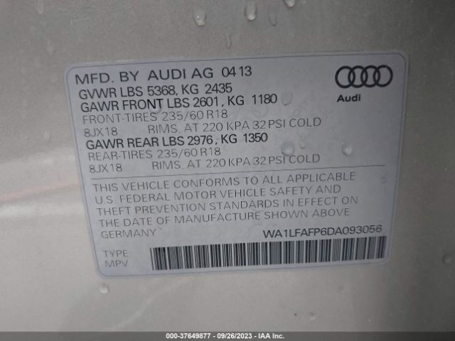 Photo 8 VIN: WA1LFAFP6DA093056 - AUDI Q5 