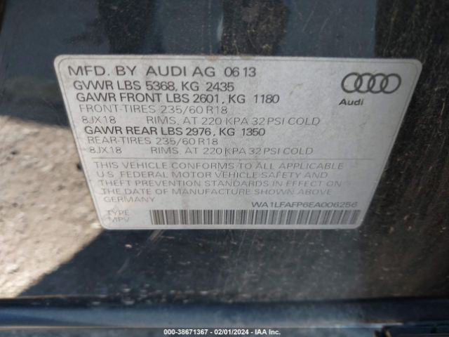 Photo 8 VIN: WA1LFAFP6EA006256 - AUDI Q5 