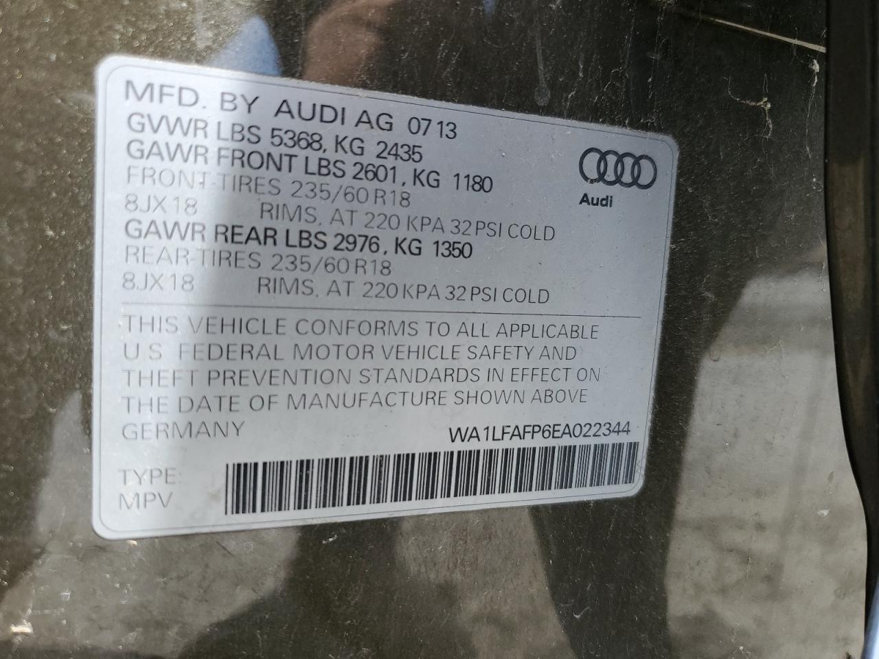 Photo 11 VIN: WA1LFAFP6EA022344 - AUDI Q5 