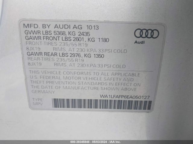 Photo 8 VIN: WA1LFAFP6EA050127 - AUDI Q5 