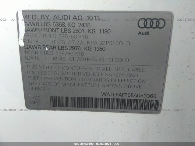 Photo 8 VIN: WA1LFAFP6EA053366 - AUDI Q5 