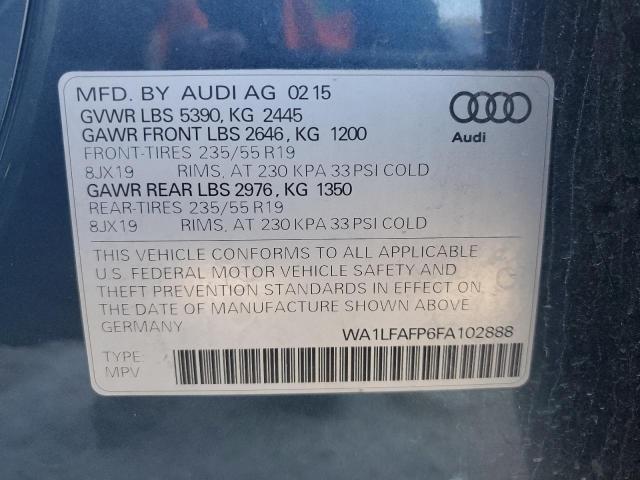 Photo 13 VIN: WA1LFAFP6FA102888 - AUDI Q5 PREMIUM 