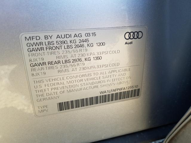 Photo 9 VIN: WA1LFAFP6FA125510 - AUDI Q5 