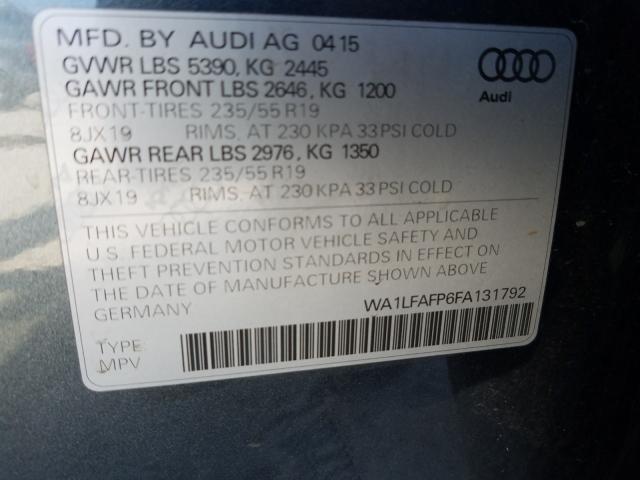 Photo 9 VIN: WA1LFAFP6FA131792 - AUDI Q5 PREMIUM 