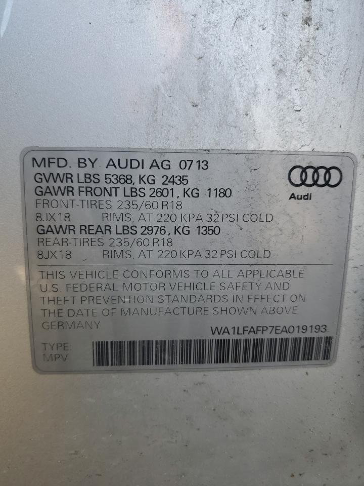 Photo 12 VIN: WA1LFAFP7EA019193 - AUDI Q5 