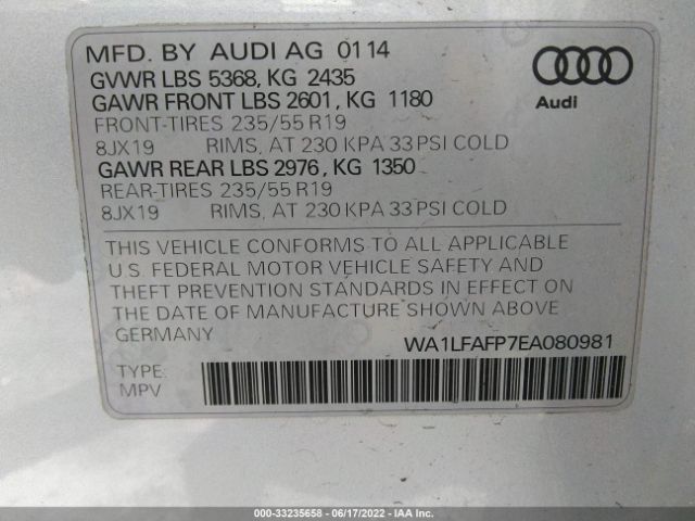 Photo 8 VIN: WA1LFAFP7EA080981 - AUDI Q5 