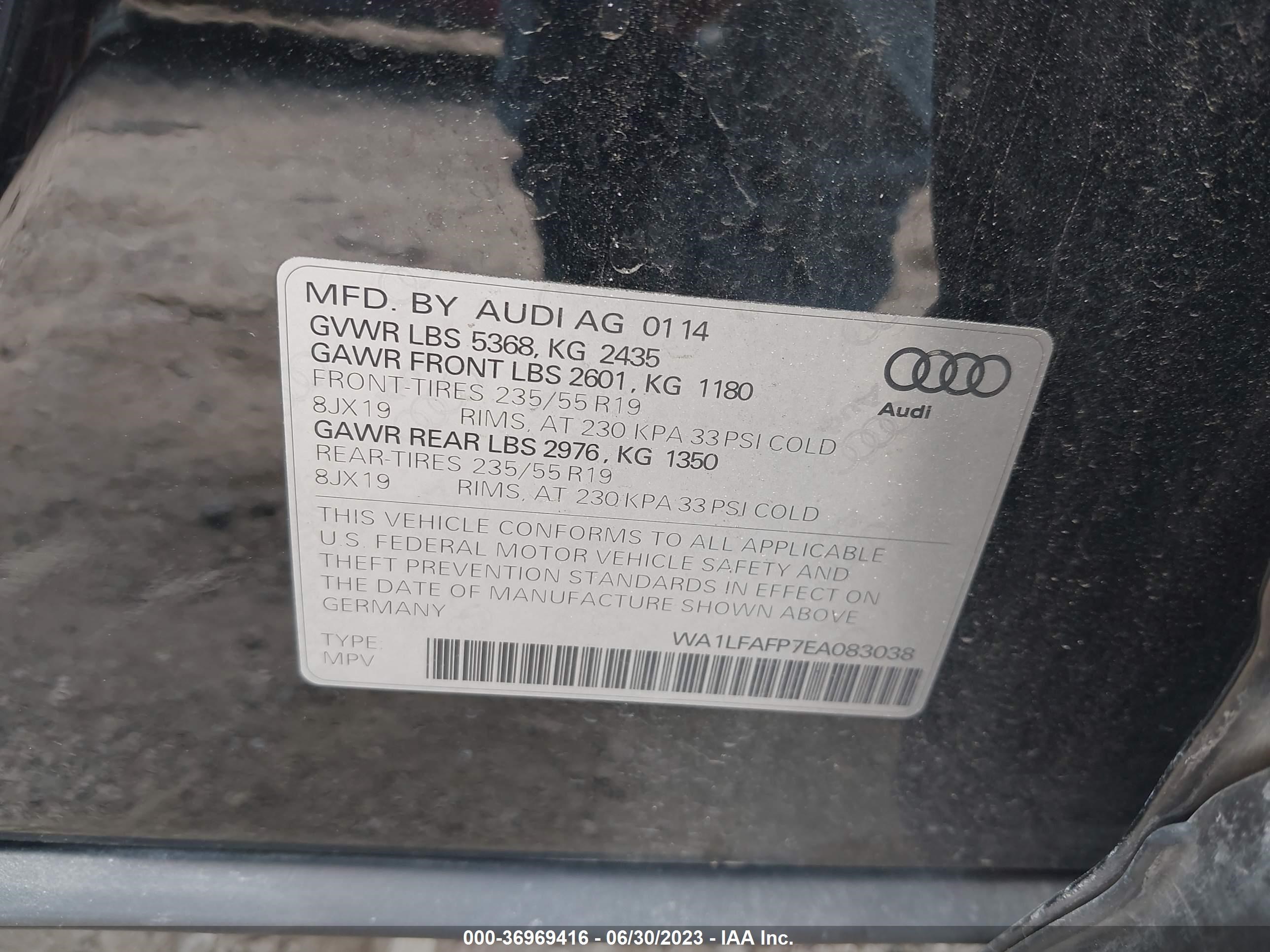 Photo 8 VIN: WA1LFAFP7EA083038 - AUDI Q5 