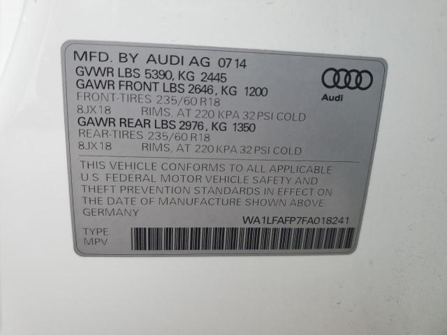 Photo 9 VIN: WA1LFAFP7FA018241 - AUDI Q5 PREMIUM 