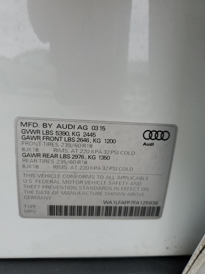 Photo 12 VIN: WA1LFAFP7FA125936 - AUDI Q5 