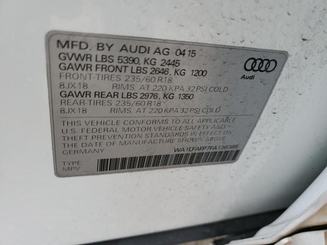 Photo 12 VIN: WA1LFAFP7FA136385 - AUDI Q5 PREMIUM 