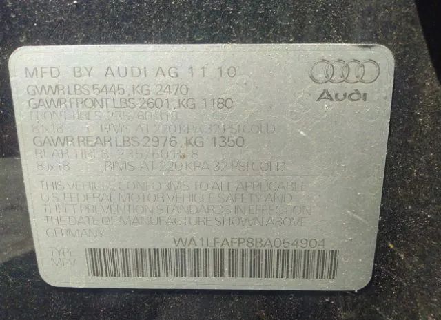 Photo 8 VIN: WA1LFAFP8BA054904 - AUDI Q5 